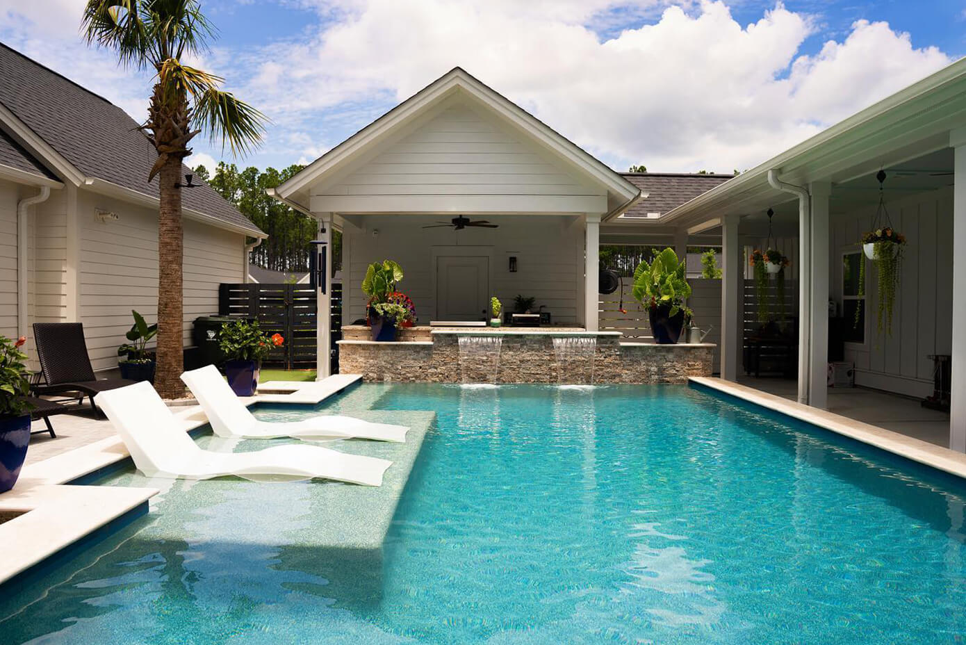 Creating peaceful backyard retreat with swimming pools