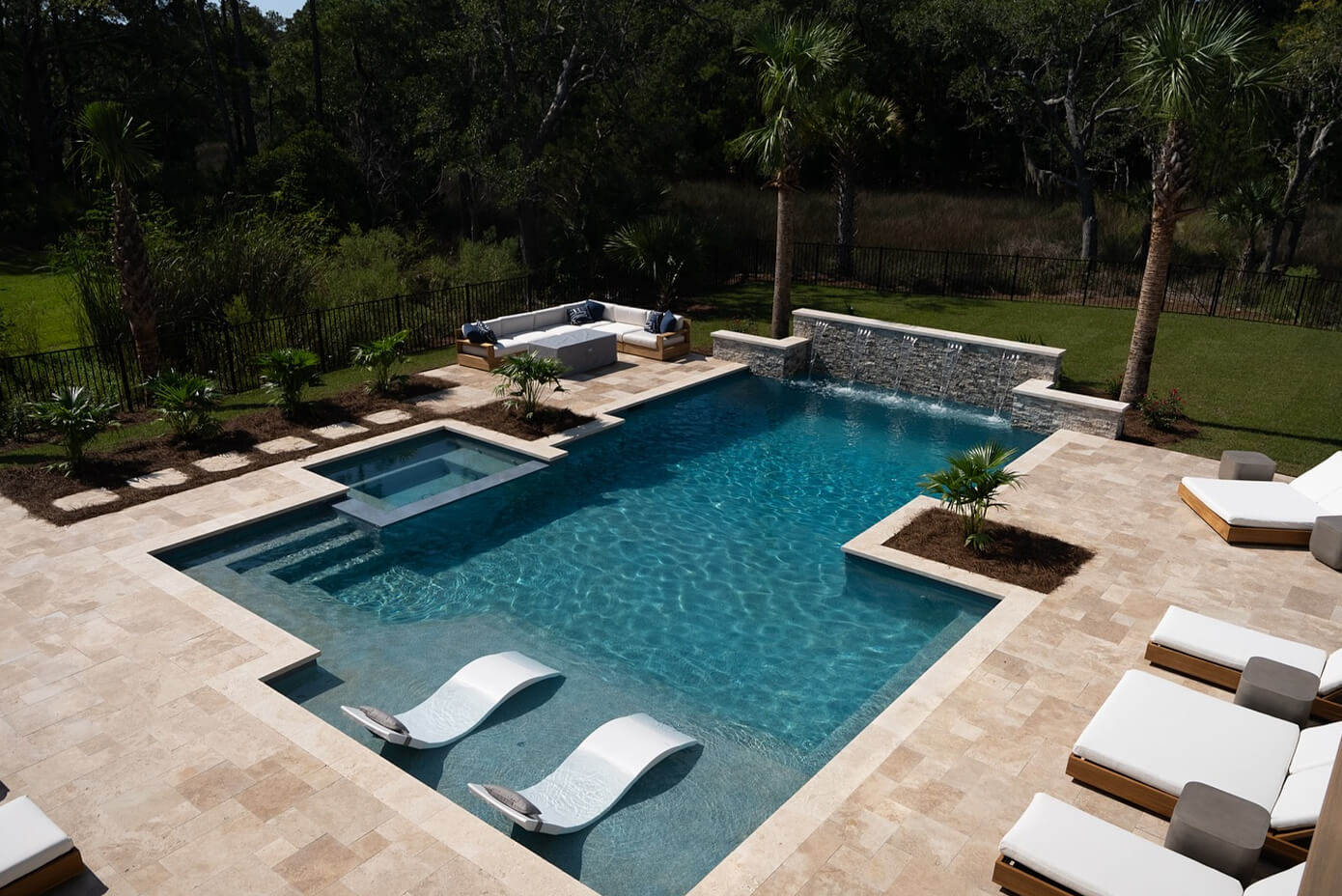 Creating luxury estate swimming pool environments